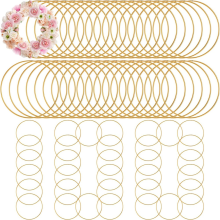 100 Stück Metallringe zum Basteln, DIY, Makramee, Traumfänger, Zubehör, goldene Reifen, Hochzeit, Tischdekoration, Wandbehang