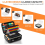 Fireproof Document Box with Combination Lock, Water Hard Case Safe for Important Documents Certificates 6