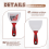 3Pcs Stainless Steel Putty Knife Wall Plastering Hand Tool Plastic Handle Blade with Soft Grip 6