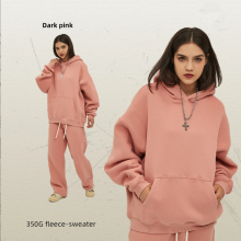 （L）Vintage Plus Size 350 Gsm One Piece Hoodie Autumn Streetwear