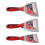 3Pcs Stainless Steel Putty Knife Wall Plastering Hand Tool Plastic Handle Blade with Soft Grip 4
