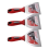 3Pcs Stainless Steel Putty Knife Wall Plastering Hand Tool Plastic Handle Blade with Soft Grip 11
