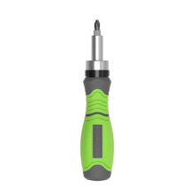 11-in-1 ratelschroevendraaier met verborgen kop, multihoekfunctie, multifunctionele tool, groen