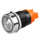 22mm Red Flashing High Decibel Waterproof IP65 Buzzer Brass Chrome Plating LED Intermittent Flash DC24V 2