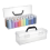 2 PCS Clear Acrylic Paint Storage Box with Handle, Portable Craft Organizer, Plastic 1