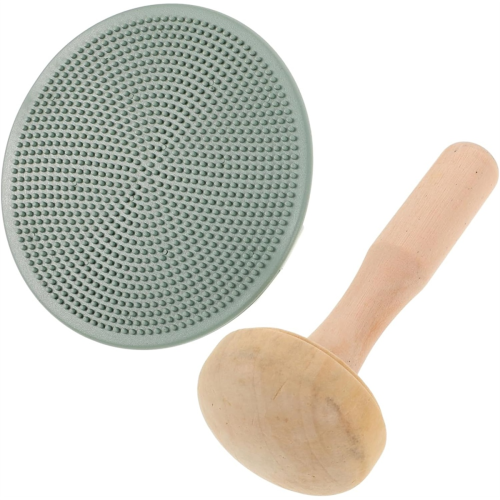 1 set printmat, houten roller, plastic schilderbenodigdheden, graveerbord 1