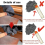 Knapping Tools Kit Obsidian Crafting Tool, Napping for Both Pros, 1 Pressure Flaker,3 Copper Boppers,1 Tool Bag 6