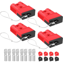 Connettore Anderson, collegamento batteria 1/0AWG con coperchio rigido, kit di cablaggio per verricello con spina da 12 V-36 V per cavo RV rosso