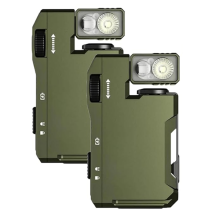 Torcia elettrica, G5 Light 400 lumen, torcia tascabile ricaricabile ad alta potenza, base magnetica, mini verde