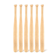 6 pezzi di mini mazze da baseball incompiute, piccole mazze di legno non verniciate per portachiavi da dipingere, progetti artigianali fai da te