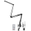 Double Head LED Desk Lamp with Clamp Swing Arm Eye-Caring Dimmable Light,Table EU Plug 1