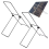 2pcs Garden Solar Panel Stand Holder Steel Mobile Rack Foldable Support Bracket 3