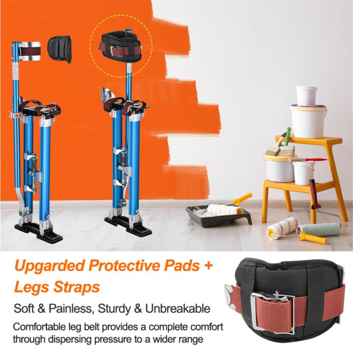 4PCS Drywall Stilts Leg Band Straps, Stilt Replacement Part Straps,Adjustable Fixation Strap Kit 2