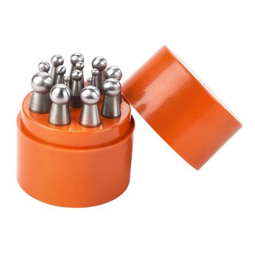 Doming Block Punch Set, Dapping Punches Processing Crafting Metal Forming Tools Stamping for Shaping Beads 15PCS