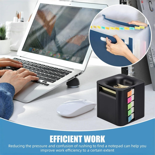 5-in-1-Würfel-Haftnotizhalter, Multifunktionsspender mit Aufschrift, Tabs, Rollen B 2