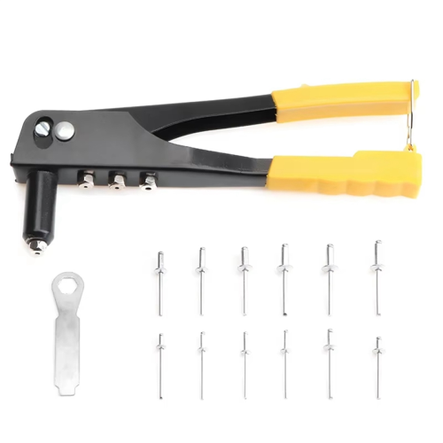 Heavy Duty Riveter Set Riveting Machine 120Pcs Blind Rivets Assortment Kit Hand Tools Rivet Nut Tool Orange 2