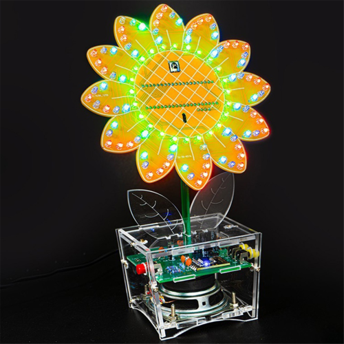 LED Sunflower Bluetooth Speaker Kit with Remote Control Diy Electronic Welding Practice Parts 2