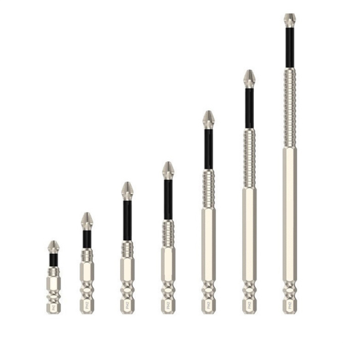 Verbeterde antislip PH2 slagschroevendraaierbitset met magnetische kruiskopschroevendraaier 25-150 mm anti-bits