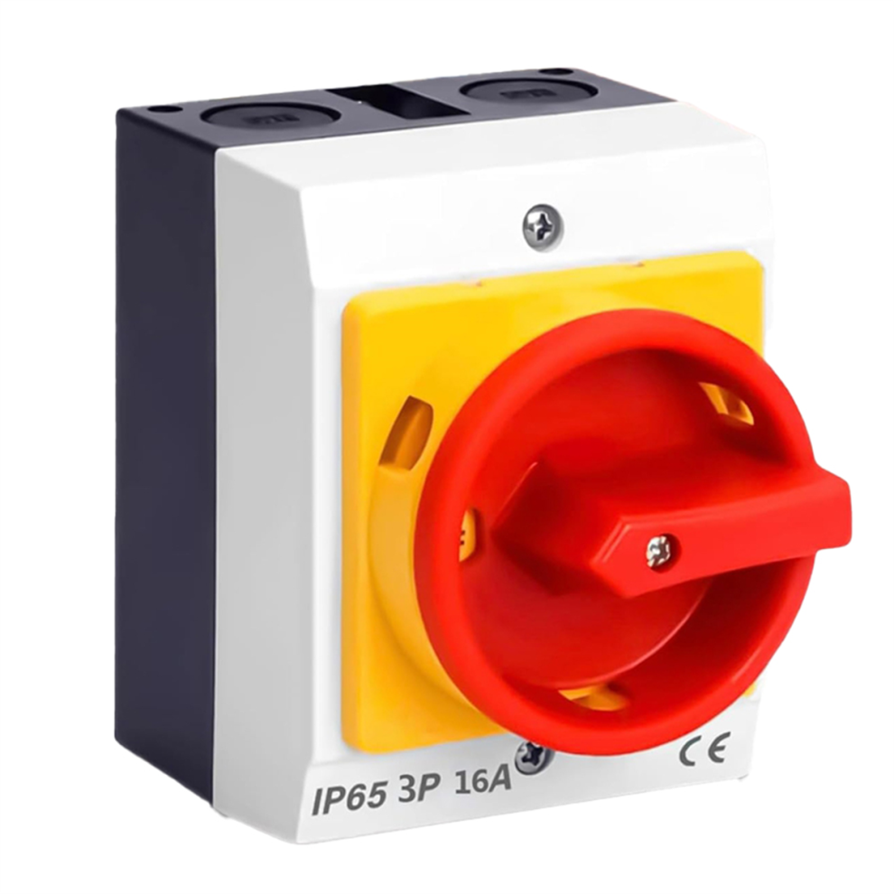 Interruttore Automatico Principale 16A 3Pin Rotativo Con Alloggiamento In Plastica IP65 Isolatore Di Disconnessione Del Carico-image