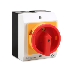 Interrupteur principal, interrupteur rotatif à 4 broches, disjoncteur 16 A, réparation avec boîtier de séparation de l'alimentation électrique