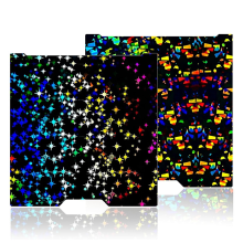 Plaque de construction lisse PEY Flake+Star 355 x 346 mm pour imprimante 3D H2D, acier à ressort double face