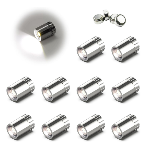 Lot de 20 petits projecteurs LED à piles, projecteurs miniatures sans fil pour vitrine de bijoux 2