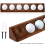 Présentoir mural en bois pour 6 balles de golf de taille standard 5