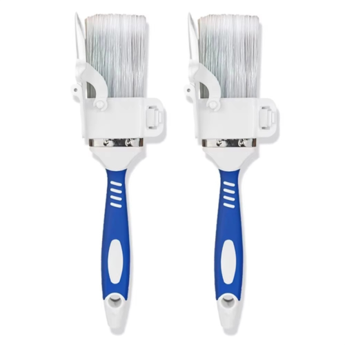 2pcs Comfortable Handle Edging Color Separation Brush with Detachable Baffle Hanging Paint 1