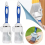 2pcs Comfortable Handle Edging Color Separation Brush with Detachable Baffle Hanging Paint 4