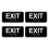 4pcs Exit Sign with Braille, 6x3in Emergency Plastic Warning Signage Adhesive Mounting Strips 1