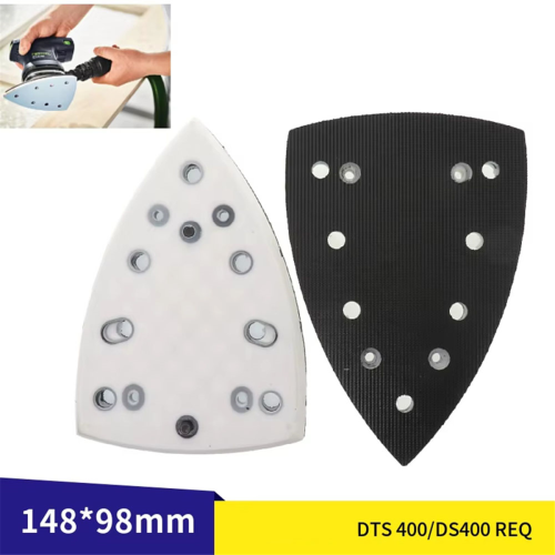 2PC 98x148mm Dust-Free Backup Sanding Pad for Hook Loop Discs, Replace DTS 400/DS400 Sander Grinding Machine 2