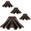4PCS Gutter Downspout Diverter,Gutter Extensions for Rainwater Dispersal,Rain Disperser Brown 2