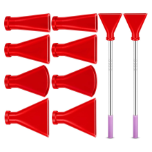 Lot de 8 buses de soufflage de peinture acrylique en acier inoxydable, pour Bloom Red