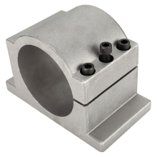 CNC-klembevestigingsbeugelondersteuning 65 mm gegoten aluminium met 3 schroeven voor watergekoelde spindelmotor