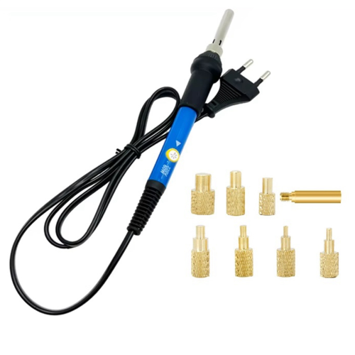 Heat Set Insert Soldering Iron Tip M2-M6 Brass Hot Melt Inset Nut Embedded Thread Insertion Kit for 3d Printing EU-Plug