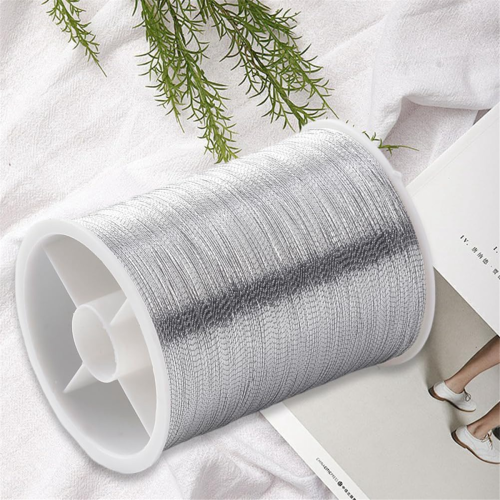 20 Rolls 1100M 0.1MM Thin Metallic Thread Shimmer Christmas Glitter Embroidery Floss String Polyester Tinsel Cord C 2