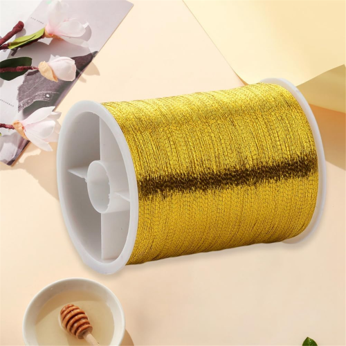 20 Rolls 1100M 0.1MM Thin Metallic Thread Shimmer Christmas Glitter Embroidery Floss String Polyester Tinsel Cord A 2