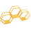 3PCS New Hexagonal Toy Showcase Stand Splicing Honeycomb Storage Rack DIY Tool Yellow 2