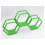 3PCS New Hexagonal Toy Showcase Stand Splicing Honeycomb Storage Rack DIY Tool Green 6