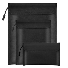 Feuerfeste, wasserdichte Dokumententasche 2000  – 3er-Pack Taschen für Bargeld/Dokumente mit verschließbarem Reißverschluss, wasserdichtes Geld