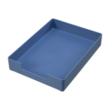 Ablage im Briefformat, A4-Papierhalter aus Kunststoff, Akten-Organizer, stapelbare Briefablage für Büro, Schule, Aufbewahrung zu Hause, Blau