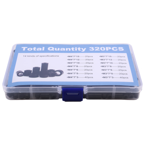 320 Pcs Straight-Through Hollow Plastic Isolation Column Sleeve Insulating Set 2