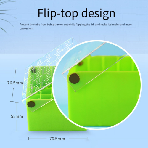 Tube Box Frozen Storage Sample Flip 25 Cell 1,5-2,0ml 1 Stück Blau 2