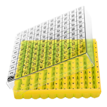 Tube Box Frozen Storage Sample Flip 100 Cell 0,5ml 1 Stück Gelb