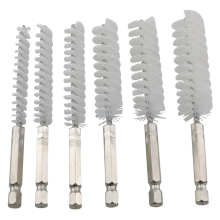 6PCS 8-19mm Bohrer Draht Pinsel Sechseckigen Stange Entgraten Rohr Set Nylon 1/4 Zoll Reinigung