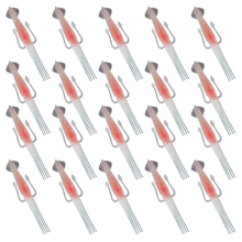 Lot de 20 fourchettes à nouilles en plastique, résistantes à la chaleur, réutilisables, motif seiche, mignonnes et amusantes, pour la table