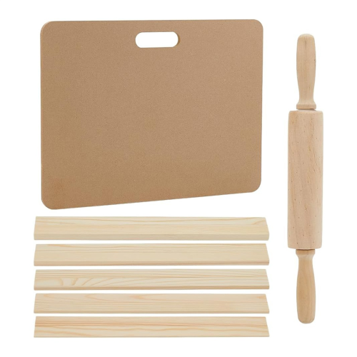 1 Set Ceramic Making Tools Pottery Clay Sculpting Modeling Tool Sets Wooden Rolling Pin for Sculpture 1