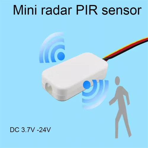 DC5V 12V Radar PIR Induction Switch Intelligent Human Body Sensor Indoor Automatic on/Off Switch(PIR Wire) White 2