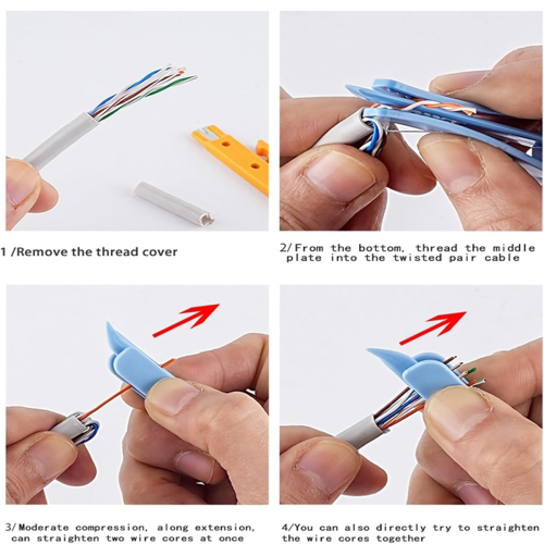 5pcs Network Cable Untwist Tool, Wire Straightener for CAT5/CAT5e/CAT6/CAT7 Wires Pair Separator Tools Blue 2
