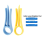 5pcs Network Cable Untwist Tool, Wire Straightener for CAT5/CAT5e/CAT6/CAT7 Wires Pair Separator Tools Blue 5